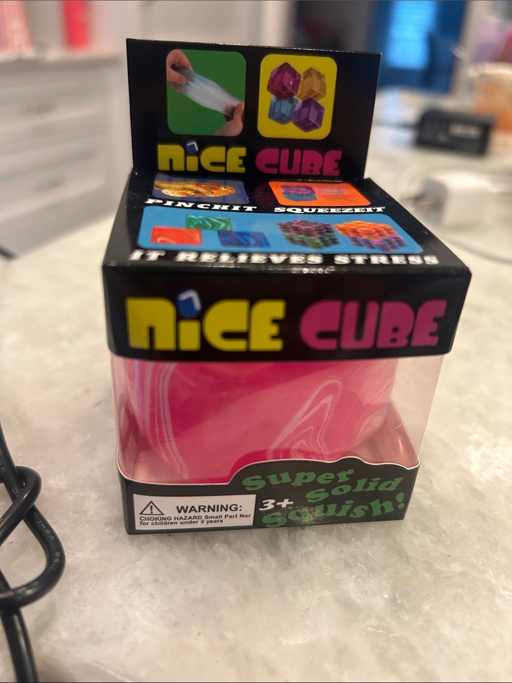 Nice Cube Pink Super Solid Squish Stress Toy